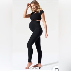BLANQI Everyday Maternity Belly Support Leggings BLACK SIZE L